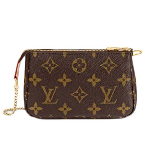 LOUIS VUITTON Authentic Brown Monogram Canvas Pochette Pouch - Picture 4 of 7